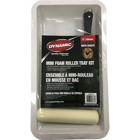 Dynamic Paint Products Dynamic 6 in. 150mm Foam Mini Roller Tray Kit 05337